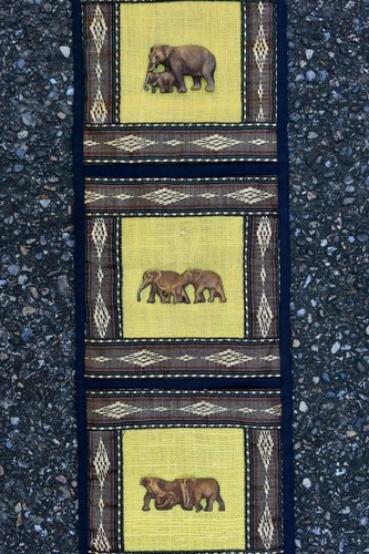 Vintage Thai Elefant 3 Taschen Hänge Organizer - Retro Boho Wand Aufbewahrung - Bild 6 von 14