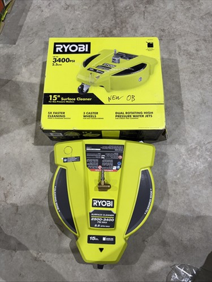 #ad RYOBI 15 in. 3400 PSI Gas Pressure Washer Surface Cleaner with Caster Wheels $64.99