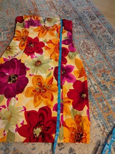Y2K David Meister Size 4 Silk Floral Strapless Rhinestone Accent Cocktail Dress - Picture 14 of 14
