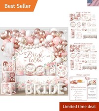 330-Piece Rose Gold Bride-to-Be Decorations Set for Unforgettable Bridal Showers