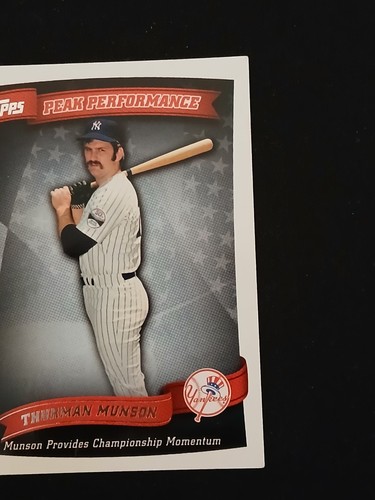 2010 Topps - Peak Performance Thurman Munson #PP-97 New York Yankees Catcher - Picture 2 of 4