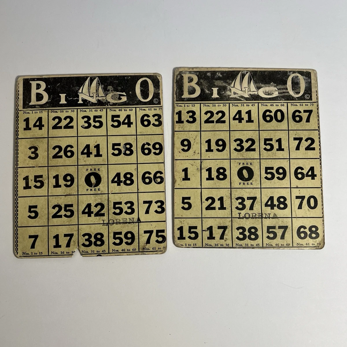 アンティークアメリカンビンゴゲーム Bingo 1940 Year Vintage Manufacture Board & Traditional Games for