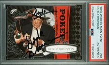 2009 Wheels #81 Doyle Brunson Double Signed Rookie Card Autograph RC JSA & PSA