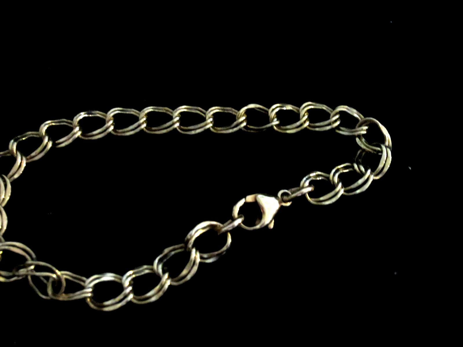 14k Yellow Gold Solid Double Link Charm Bracelet … - image 9