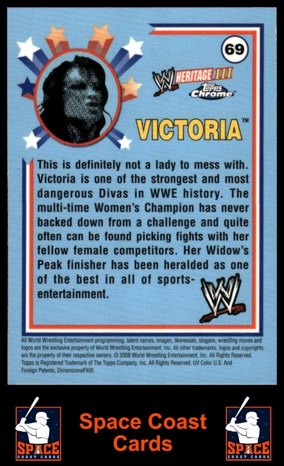 2008 Topps Chrome Heritage III WWE #69 Victoria - Image 2 of 2