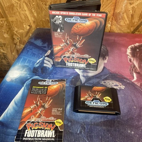 Sega Genesis Jerry Glanville's Pigskin Footbrawl Football Video Game Vintage CIB