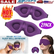 2Pack Sleep Mask for Men Women, 100% Light Blocking 3D Eye Mask FREE SHIPPING US