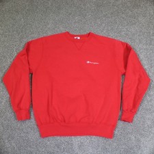 Vintage Champion Sweatshirt Mens Large Read Plain Pullover Crewneck Made In USA