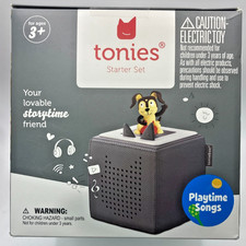 Tonies Starter Set Toniebox Audio Player Gray Puppy Playtime NIB