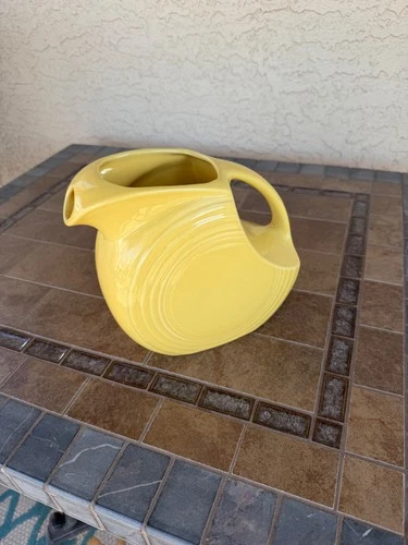 Fiesta Ware Large Disc Water Pitcher Sunflower Yellow
