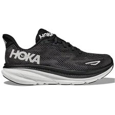 Women's Hoka Clifton 9, Black/White, 11 B Medium US