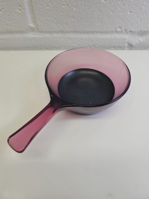 Vision Corning Ware Cranberry 0,5 L Soßenpfanne mit Pyrex Glas Kochgeschirr Vintage