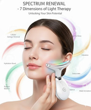 Pulsed Light Therapy Handheld Device for Face  Neck  LED Skin Rejuvenation Mas