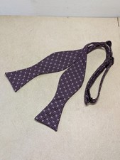 Silk Bow Tie Adjustable Self Tie-Magenta/Pink/Black with Geometric Dots/Design