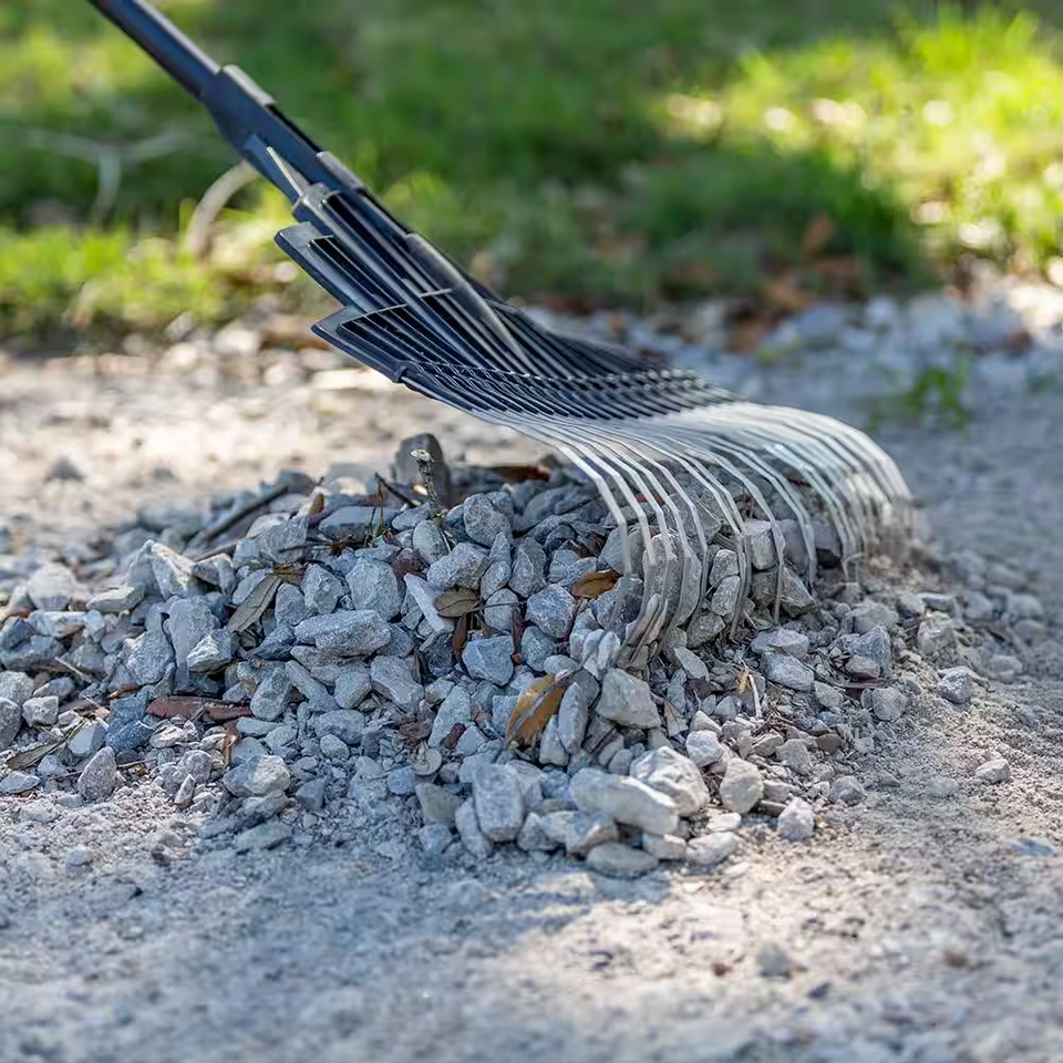 Razor-Back 20-Tine Multi-Purpose Lawn Rake Landscape Rocks Leaves ...