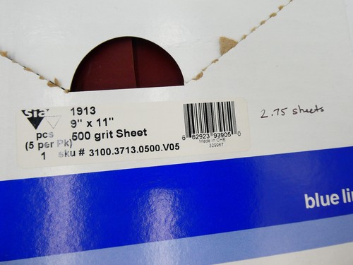 ๐ SIA Abrasives Blue Line 1913 Siawat Wet Sanding Various Grit Sheets 4 Pack - Picture 5 of 5