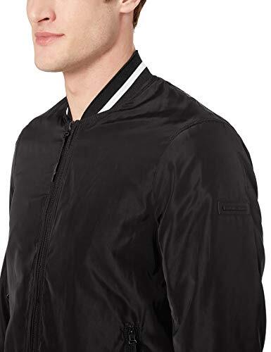 A|X Armani Exchange Men's Solid Unpadded Nylon Bomber Jacket A|X Armani Exchange Men's Solid Unpadded Nylon Bomber Jacket