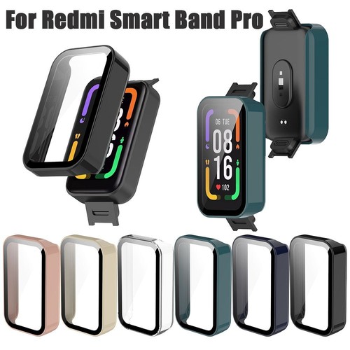 Coverage Screen Protector PC Shell Case Tempered Cover For Redmi Smart Band Pro