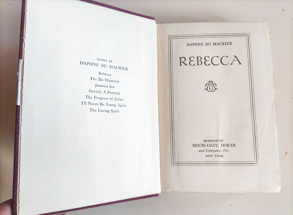 REBECCA  Daphne du Maurier 初版本 希少 Rebecca | Daphne Du Maurier | First Edition