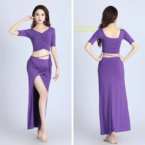 New Belly Dance Practice Dance Suit Suit Belly Dance Top Skirt Performance Suit - Imagen 6 de 34