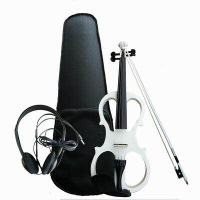 Elektrische Geige Massivholz 4/4 mit Hartschalenkoffer Akustik mit Tragetasche und