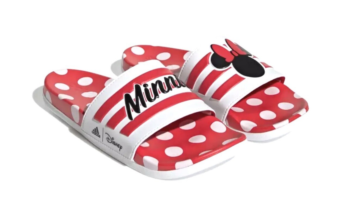 adidas アディダス サンダル スリッパ ディズニー ミニー ADILETTE COMFORT Minnie WHITE RED GW1060 WOMEN'S ADIDAS DISNEY MINNIE MOUSE ADILETTE COMFORT SLIDES RED
