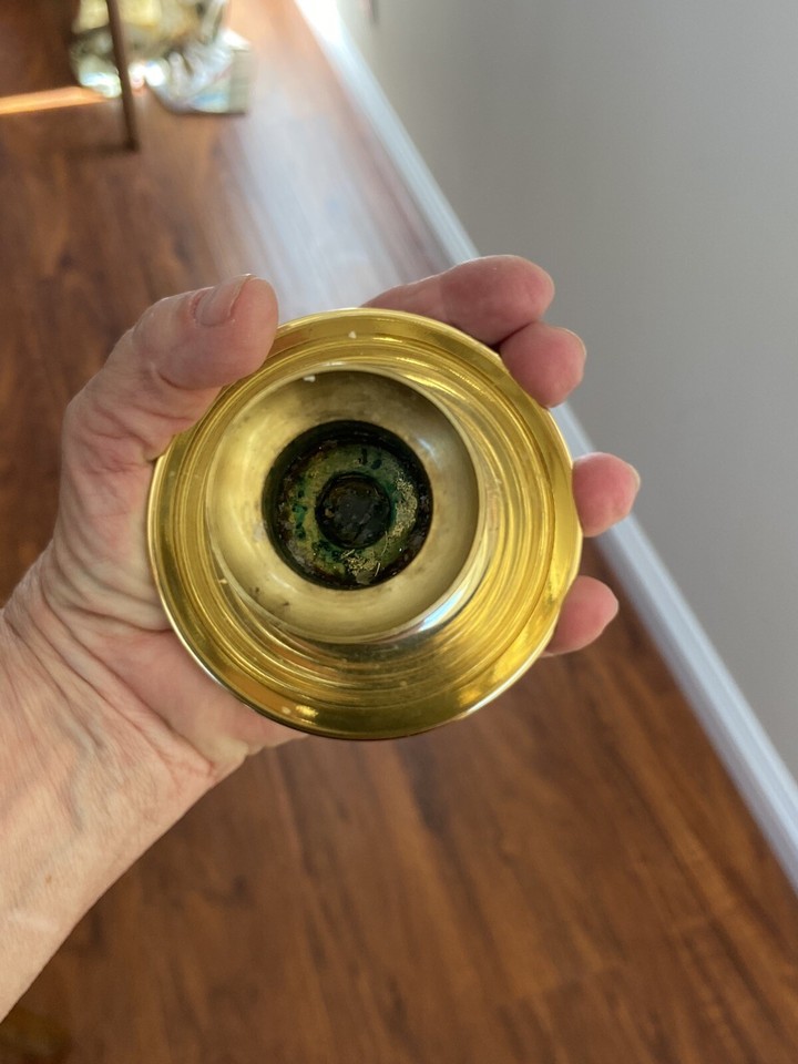 2 EUC Baldwin brass candlesticks candle Holders in America 5”X4