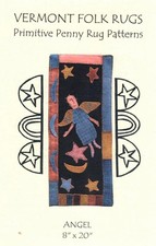 ANGEL PRIMITIVE PENNY RUG PATTERN- VERMONT FOLK RUGS