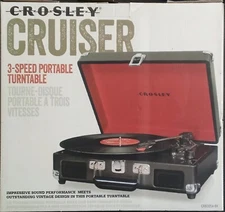 Crosley Cruiser 3-Speed Turntable - Black