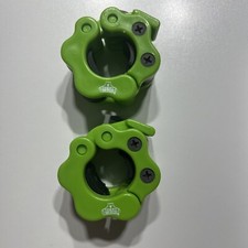 Bear Grips Olympic Barbell Collars Green New Open Box