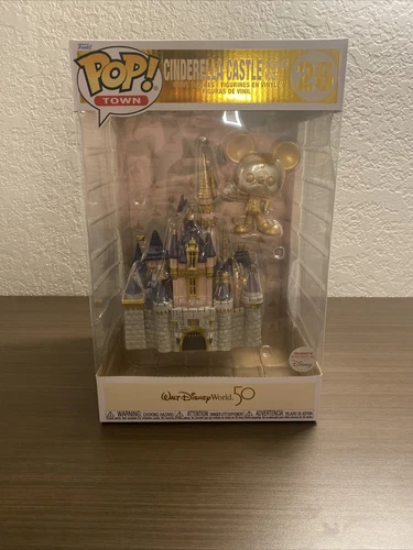 Disney World Funko Pop 50th Anniversary Cinderella Castle And Gold Mickey Mouse