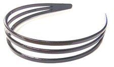 Wide Black Three Row Plastic Aliceband Headband Hair Accessory Hair Band