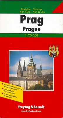 Map of Prague, Czech Republic Street Map, by Freytag & Berndt