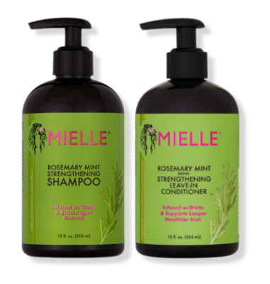 Mielle Organics Rosemary Mint 4C Strengthening Shampoo and