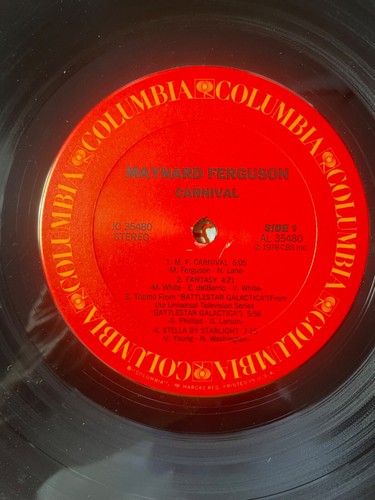 Maynard Ferguson – Carnival Vinyl LP 1978 Columbia – JC 35480 Jazz Fusion VG - Picture 3 of 7