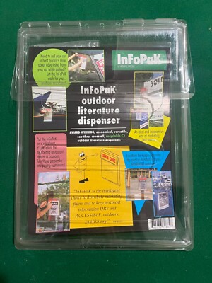 InfoPak Outdoor Brochure Post or Wall Mount Literature Dispenser Fits 8.5 x 11