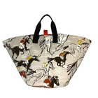 Hermes Pannier De Plage Gm Greige Horse Toile Unisex Tote Bag Used