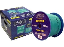 Absolute USA P16-500GR 16 Gauge 500-Feet Green Spool Primary Remote Power Wire