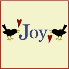 BABY CROWS JOY STENCIL - PRIMITIVE - SIGN  The Artful Stencil