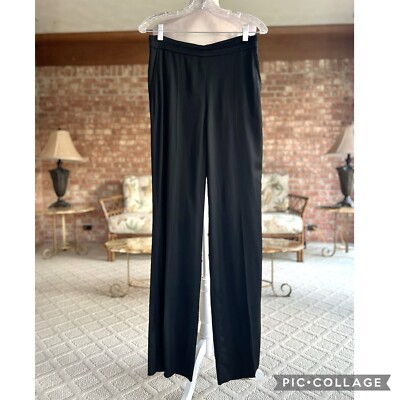 MaxMara Black Cameli Women s Long Trouser NWT S Straight Full Leg Pants 