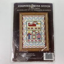 NEW Vtg 1985 Country Sampler No. 1910 Counted Cross Stitch 5x7 Kit Cottage