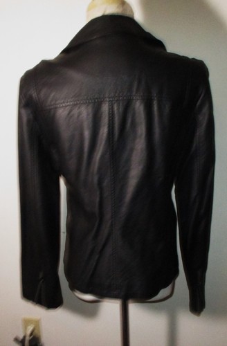 MAX STUDIO Black Full Zip Faux Leather Jacket Size L - Picture 5 of 6