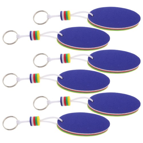 6Pcs Oval Shaped Floating Keychain Foam Floating Key Ring For Boating Fishing - Picture 12 of 12
