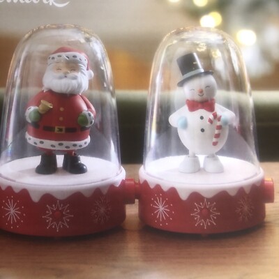 2008 Hallmark Happy Tappers Set Of 4. Santa Reindeer Snowman Candy