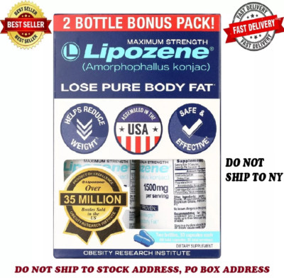 Lipozene Maximum Strength Weight Loss Supplement, 1500 mg, 60 Capsules