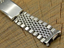 1970's 7 Row Beads of Rice Phoenix Vintage Pre-Owned Watch Band 17.5mm Deploymnt