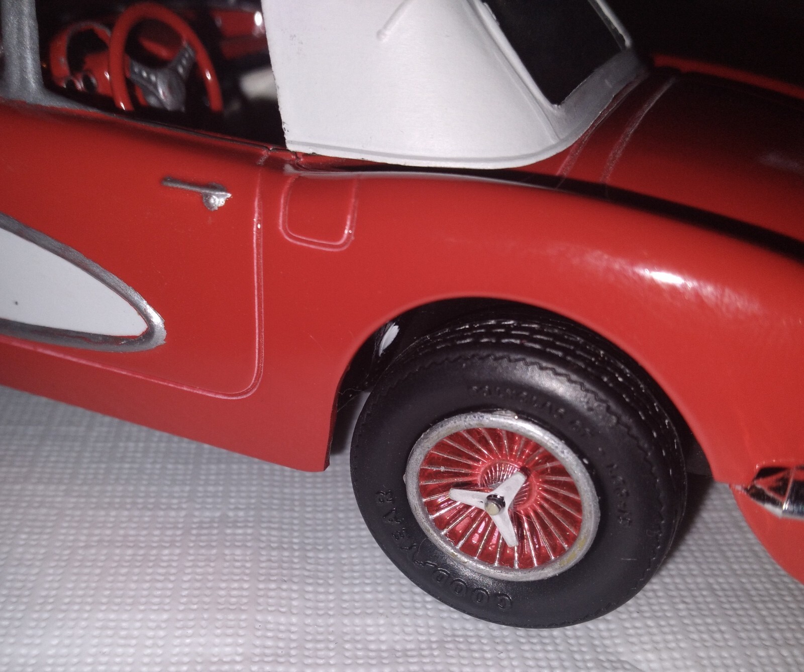 PRO BUILT MODEL CAR AMT VINTAGE 1959 CORVETTE CLEAN COUPE BUILT DETAIL