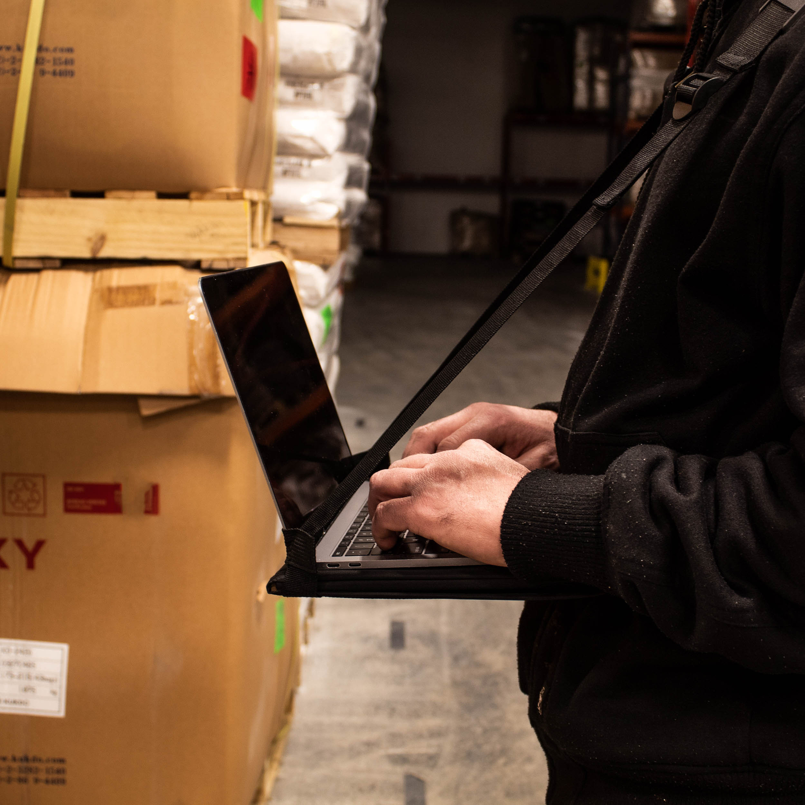 BISupply Wearable Laptop Strap Harness Adjustable Standing Laptop