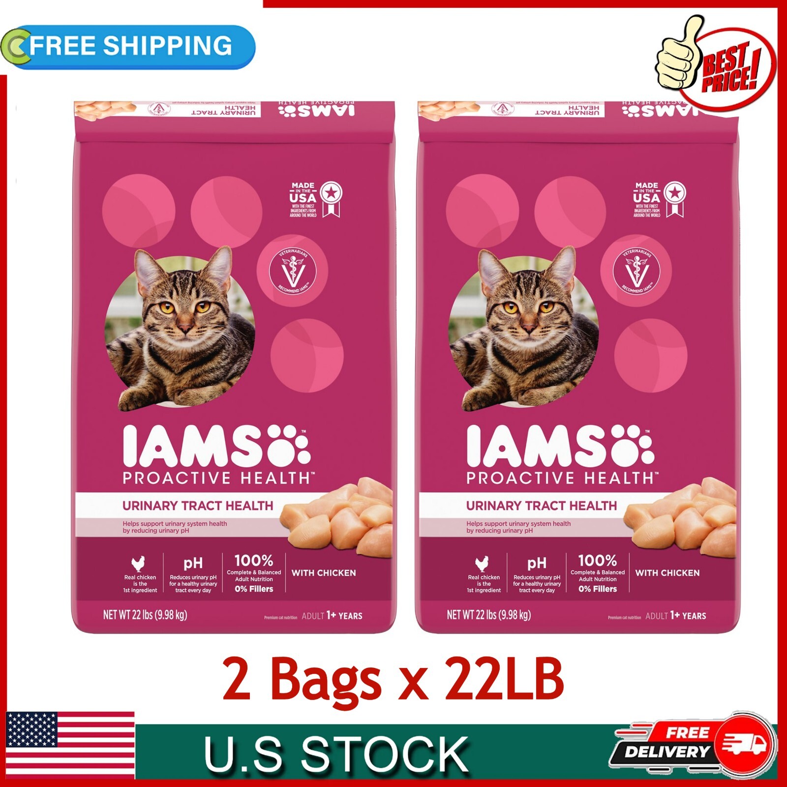 iams proactive health urinary tract health with chicken cat food