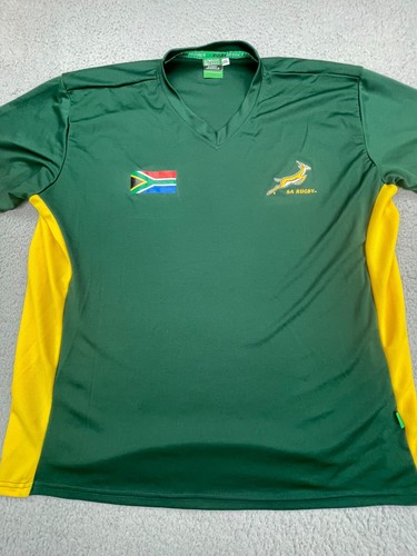 Rugby Originales Sudáfrica SA Rugby Copa Mundial Hombres Camiseta 2XL Verde 2011 - Imagen 14 de 17